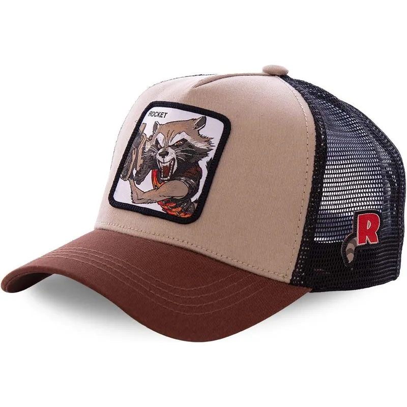 kepsar-curva-brun-snapback-rocket-raccoon-marvel-comics-av-capslab