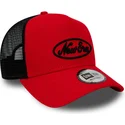 new-era-oval-script-a-frame-rod-och-svart-truckerkeps