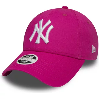 Justerbar rosa kurvbåge 9FORTY Essential från New York Yankees MLB av New Era