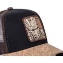 capslab-marvel-comics-groot-gro4-svart-och-brun-truckerkeps-med-korkskarm