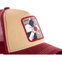 capslab-looney-tunes-silvestre-loomin2-orange-och-rod-truckerkeps