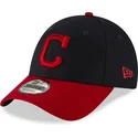 justerbar-9forty-the-league-cleveland-indians-mlb-morkbla-och-rod-bojd-keps-fran-new-era