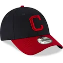 justerbar-9forty-the-league-cleveland-indians-mlb-morkbla-och-rod-bojd-keps-fran-new-era