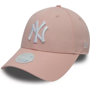Justerbar rosa kurvad 9FORTY League Essential keps från New York Yankees MLB av New Era