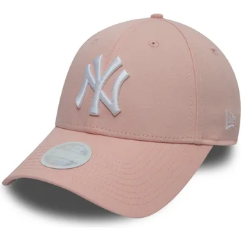 rosa-justerbar-kurvad-keps-9forty-league-essential-fran-new-york-yankees-mlb-av-new-era