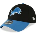 kepsar-curva-svart-justerbart-band-9forty-the-league-fran-detroit-lions-nfl-av-new-era