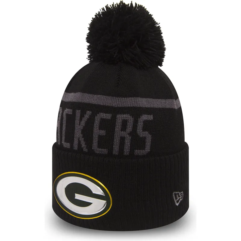 mossor-pompong-svart-cuff-knit-coll-fran-green-bay-packers-nfl-av-new-era