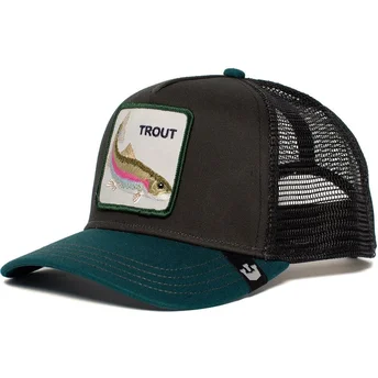 goorin-bros-svart-och-gron-rainbow-trout-truckerkeps