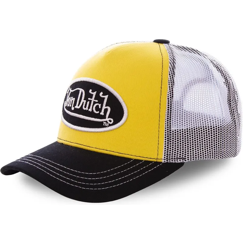 gul-vit-och-svart-trucker-keps-col-yel-fran-von-dutch