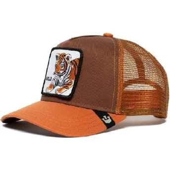 Brun truckerkeps för pojke med tiger Wild Tiger från Goorin Bros.