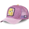capslab-looney-tunes-twe4-rosa-glittrig-truckerkeps-med-tweety