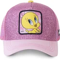 capslab-looney-tunes-twe4-rosa-glittrig-truckerkeps-med-tweety