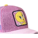 capslab-looney-tunes-twe4-rosa-glittrig-truckerkeps-med-tweety