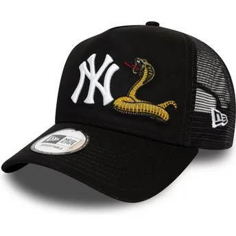 new-era-a-frame-snake-new-york-yankees-mlb-black-trucker-hat