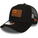 new-era-svart-och-orange-a-frame-flag-truckerkeps