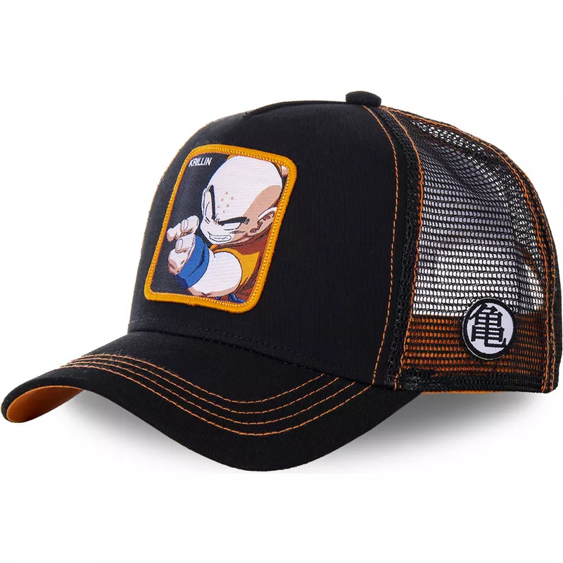 capslab-krillin-kri4-dragon-ball-black-trucker-hat