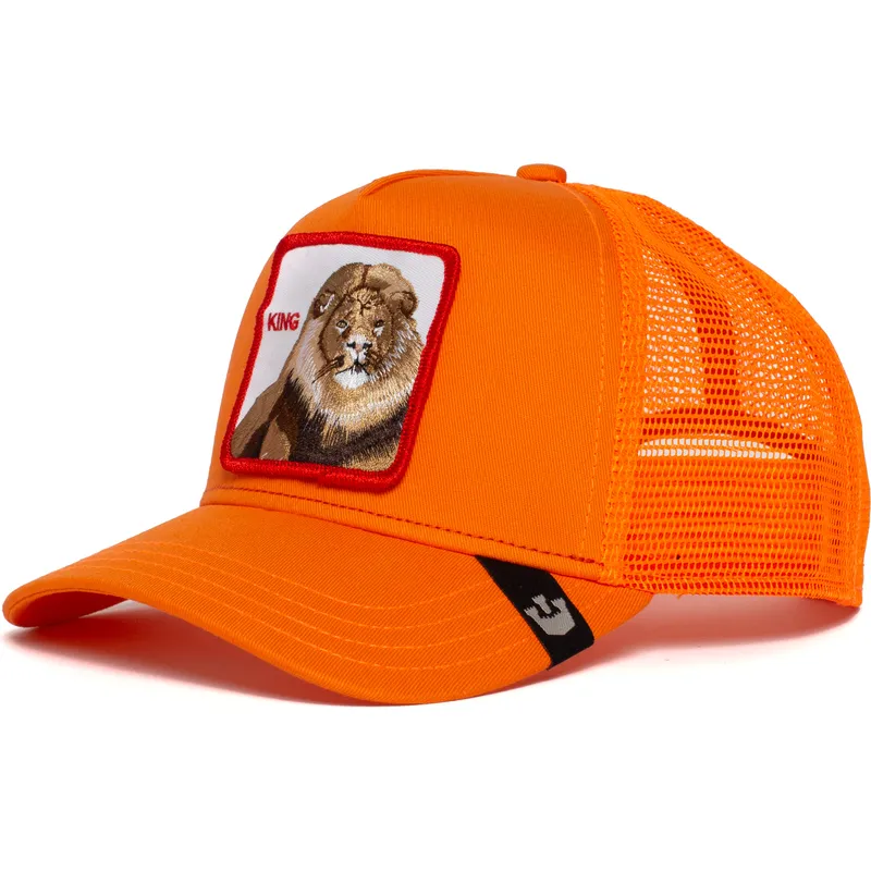 goorin-bros-orange-truckerkeps-med-lejon-strong-king