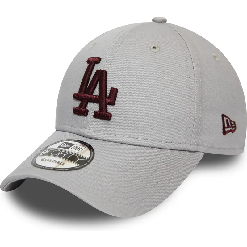 gra-justerbar-bojd-keps-med-vinrod-logotyp-9forty-essential-los-angeles-dodgers-mlb-fran-new-era