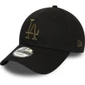 justerbar-svart-bojd-keps-med-gront-los-angeles-dodgers-logotyp-9forty-essential-fran-new-era-mlb