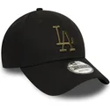 justerbar-svart-bojd-keps-med-gront-los-angeles-dodgers-logotyp-9forty-essential-fran-new-era-mlb