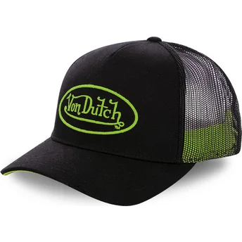svart-truckerkeps-med-gron-neo-gre-logotyp-fran-von-dutch