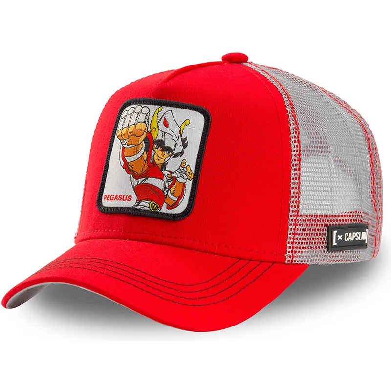 capslab-saint-seiya-pegasus-seiya-rod-och-vit-truckerkeps-peg1-saint-seiya-riddarna-av-zodiaken