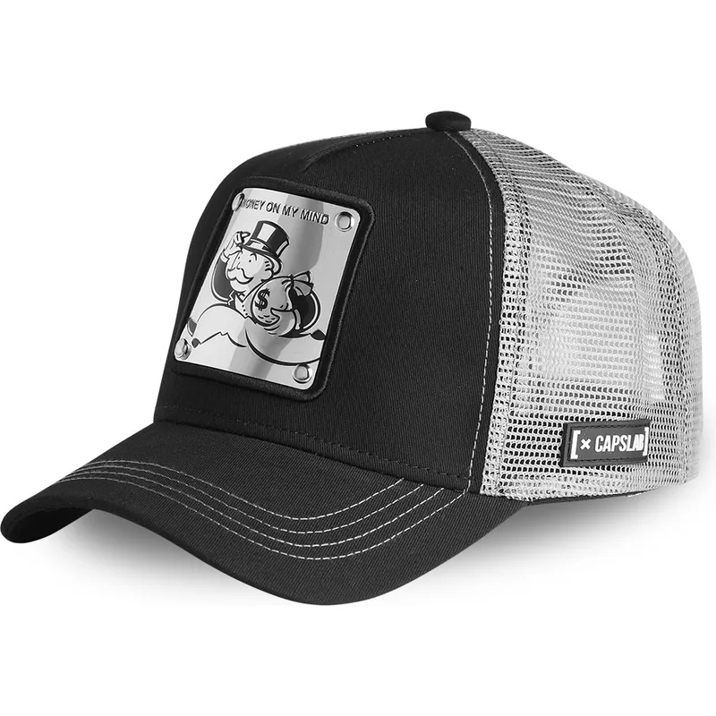 kepsar-curva-svart-snapback-rich-uncly-pennybags-monopoly-av-capslab