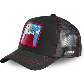 kepsar-curva-svart-snapback-snoopy-y-emilio-jordnotter-av-capslab