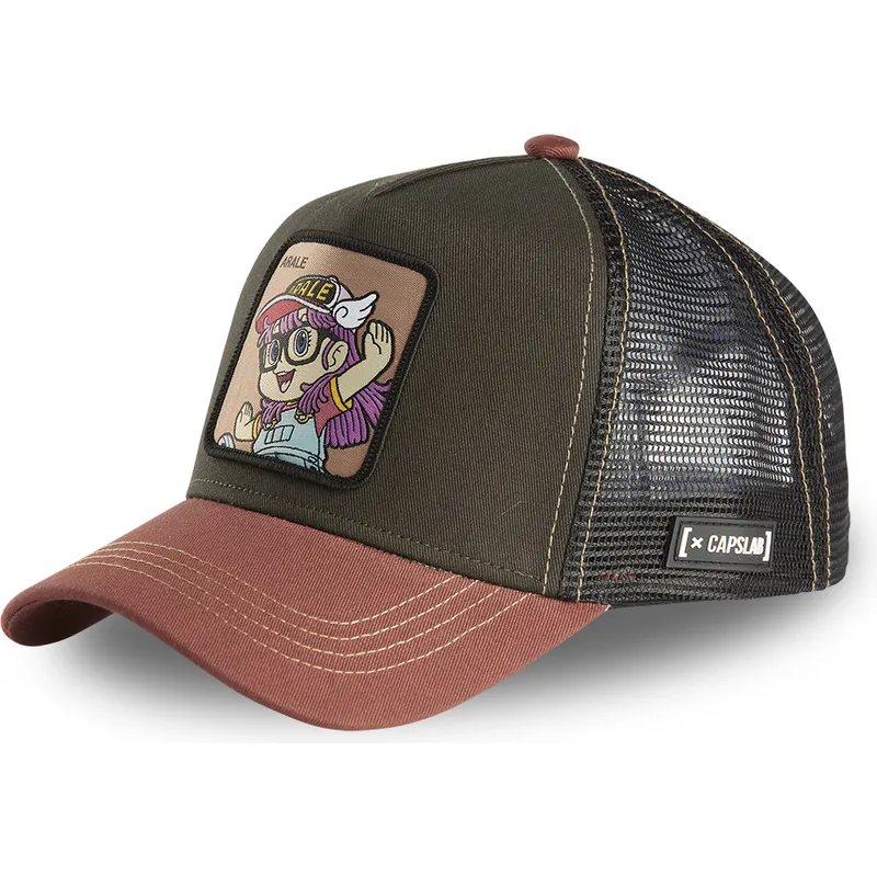brun-och-svart-truckerkeps-arale-norimaki-rob1-dr-slump-fran-capslab