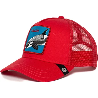 Goorin Bros röd orca Killer Whale truckerkeps.