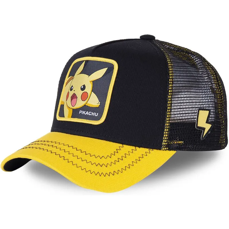 svart-och-gul-trucker-keps-for-barn-pikachu-kidpik6-pokemon-fran-capslab