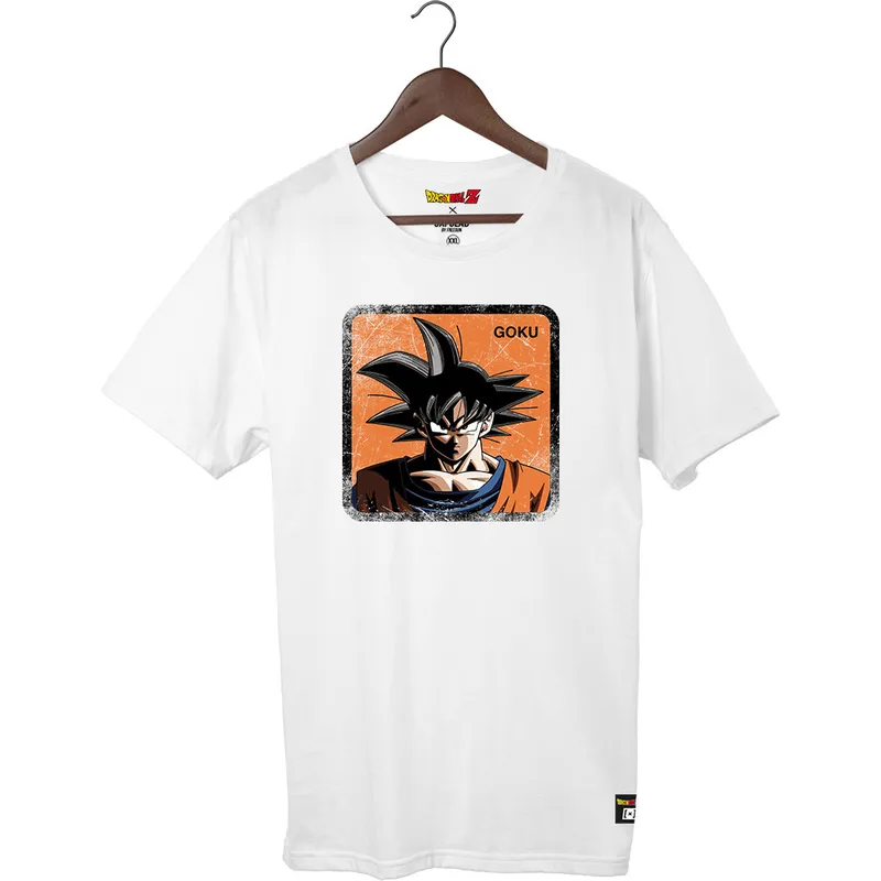 vit-kortarmad-t-shirt-son-goku-tscgok3-dragon-ball-fran-capslab