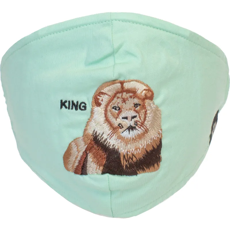 masker-och-skydd-gron-fran-mascarilla-reutilizable-verde-menta-leon-mane-cat-the-farm-av-goorin-bros