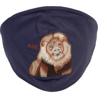 masker-och-skydd-marinbla-fran-mascarilla-reutilizable-azul-marino-leon-mane-cat-the-farm-av-goorin-bros