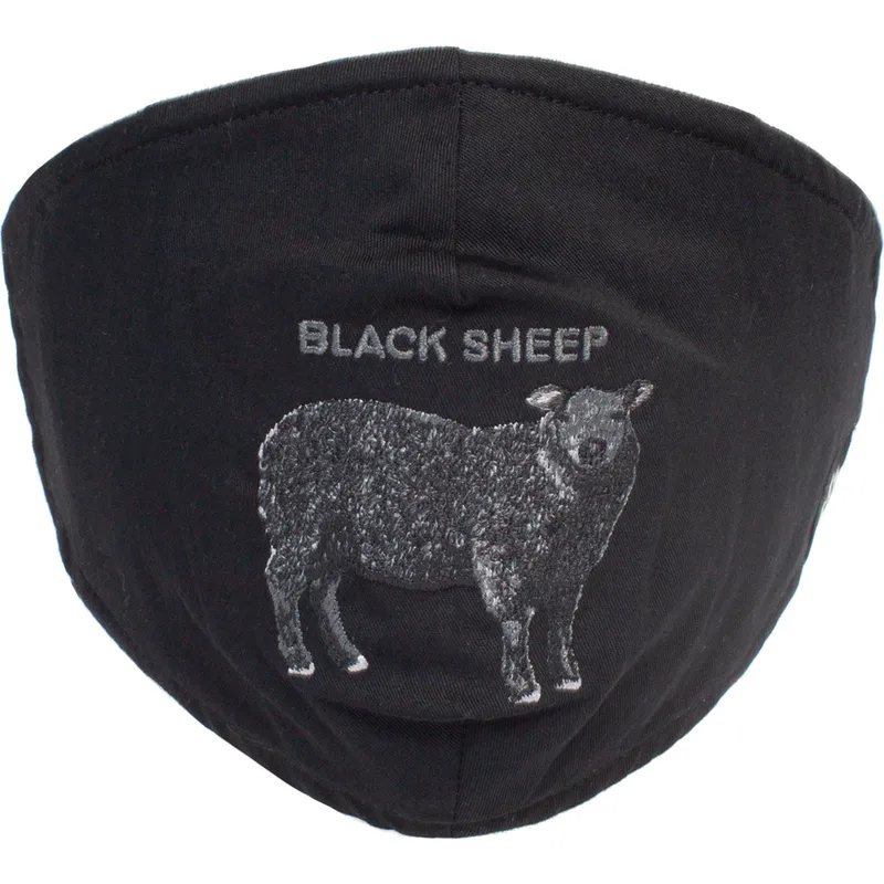 masker-och-skydd-svart-fran-mascarilla-reutilizable-negra-oveja-sheep-rock-the-farm-av-goorin-bros
