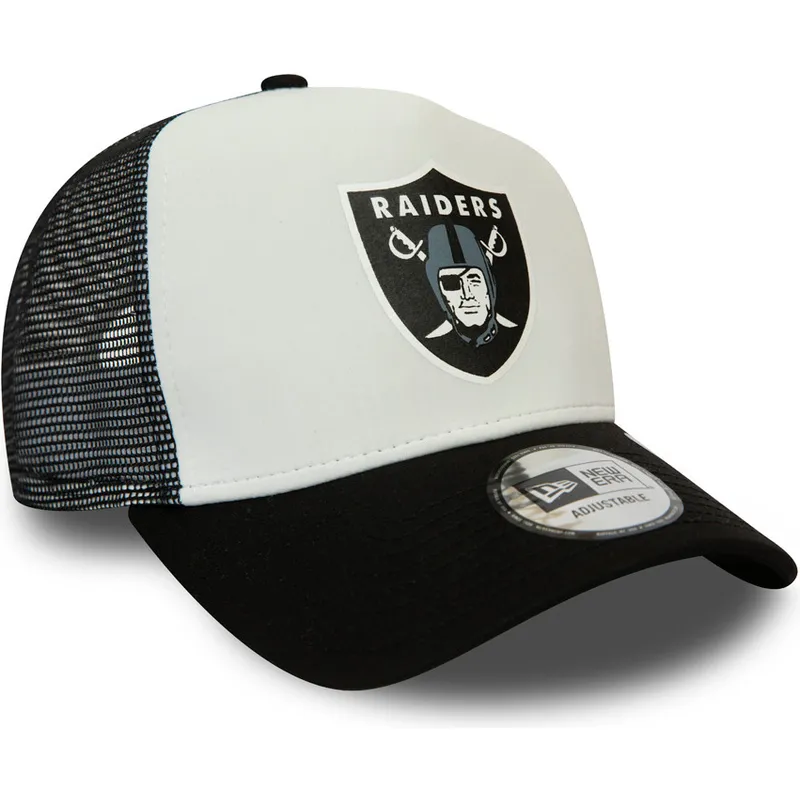 vit-och-svart-trucker-keps-team-colour-block-a-frame-fran-las-vegas-raiders-nfl-av-new-era