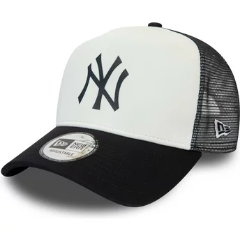 Vit och marinblå truckerkeps Team Colour Block A Frame från New York Yankees MLB av New Era