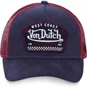 von-dutch-west-marinbla-och-rod-truckerkeps