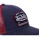 von-dutch-west-marinbla-och-rod-truckerkeps