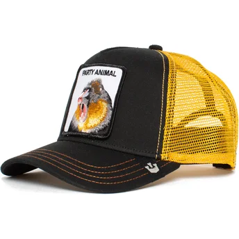 goorin-bros-svart-och-gul-truckerkeps-med-apa-party-animal