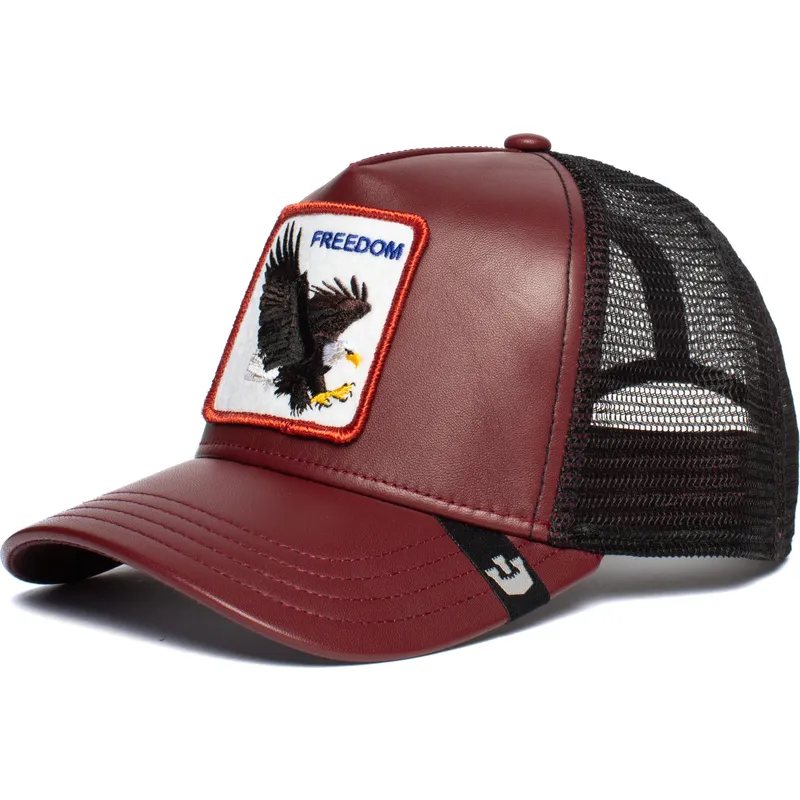 goorin-bros-rod-och-svart-big-bird-orn-truckerkeps