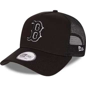 boston-red-sox-mlb-tonal-mesh-a-frame-svart-truckerkeps-med-svart-logotyp-fran-new-era