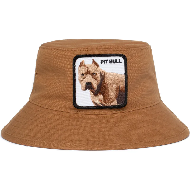 hinkar-brun-fran-bucket-marron-perro-pitbull-misunderstood-the-farm-av-goorin-bros