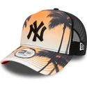 new-era-new-york-yankees-mlb-a-frame-summer-city-orange-truckerkeps-med-svart-logotyp