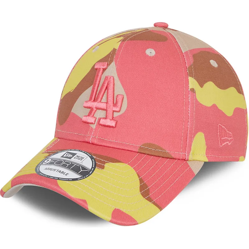 kepsar-curva-kamouflage-justerbart-band-rosa-rosa-9forty-fran-los-angeles-dodgers-mlb-av-new-era