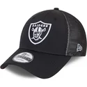 las-vegas-raiders-nfl-9forty-mesh-underlay-justerbar-svart-bojd-keps-fran-new-era