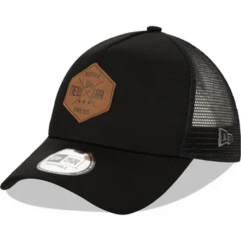 Svart trucker-keps A Frame 9FORTY Heritage Patch från New Era