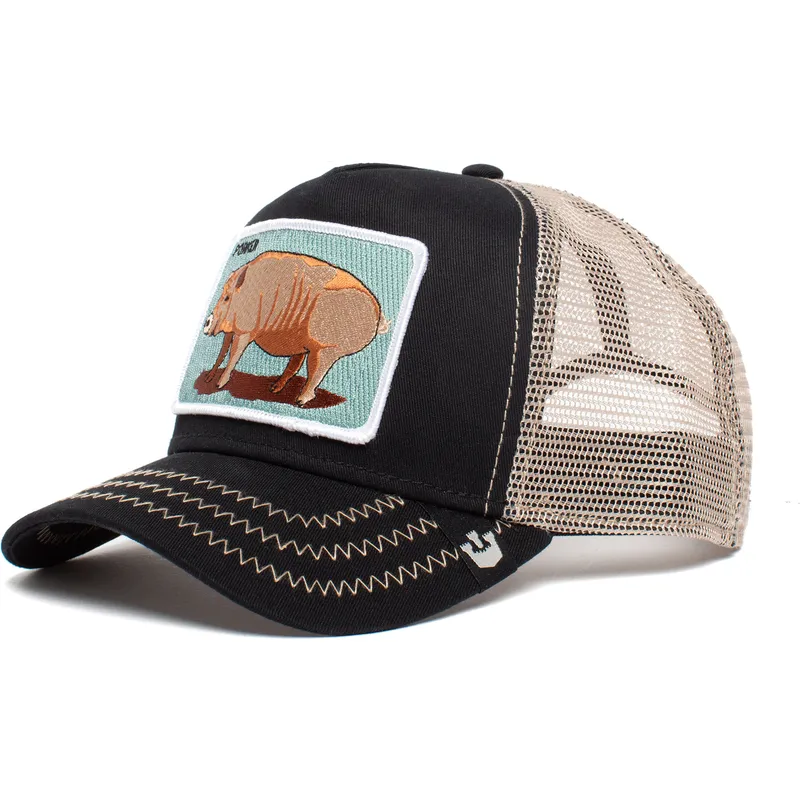 goorin-bros-svart-truckerkeps-gris-porker-bacon-bacon-the-farm