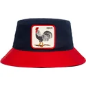 hinkar-marinbla-fran-bucket-azul-marino-y-rojo-gallo-cock-americana-the-farm-the-farm-av-goorin-bros