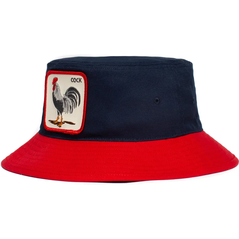 hinkar-marinbla-fran-bucket-azul-marino-y-rojo-gallo-cock-americana-the-farm-the-farm-av-goorin-bros